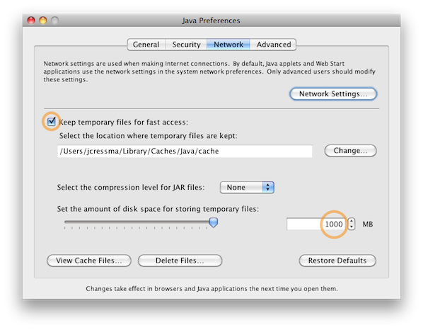 preference manager java storeage location on mac